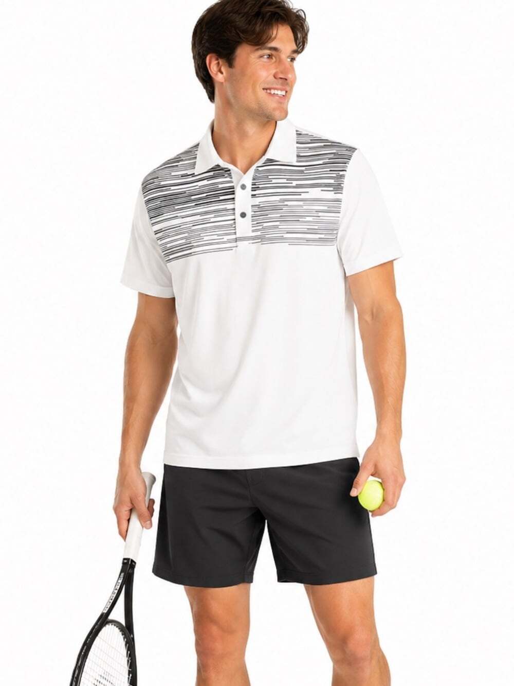 PUMA Men XL White Black Business Casual Preppy Golf Short Sleeve Polo Sh…